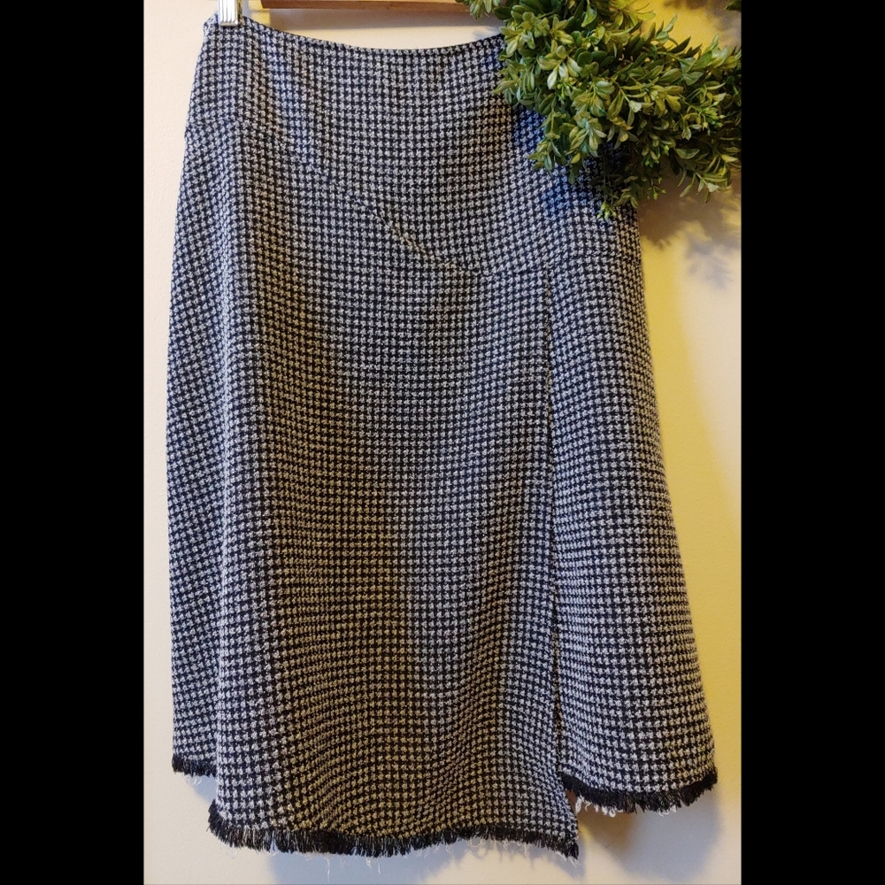 VTG A-Line Raw Hem Skirt